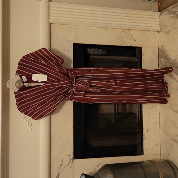 Sienna Sky Pants - Burgundy striped pants romper